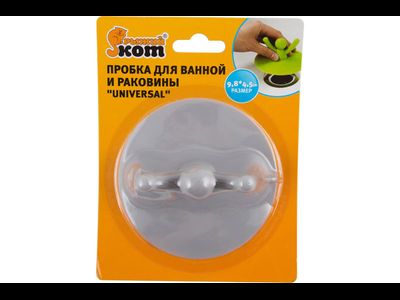 Пробка д/ванной и раковины UNIVERSAL цвет в ассорт. Рыжий Кот  [54690]