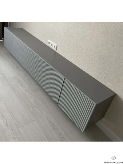 Сканди тумба под ТВ Серый Шифер/Грин Грей Софт