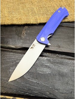 Складной нож ЧИЖ-DOUBLE сталь AUS10, рукоять G10 , цвет синий