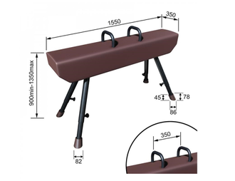 Конь гимнастический маховый