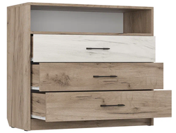 Комод К-7, №2, 80*90*40 крафт белый/серый