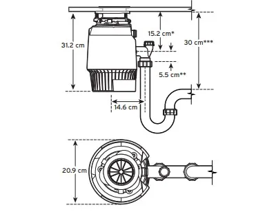 Измельчитель пищевых отходов InSinkErator Evolution Plus 1000 EC