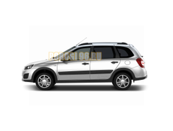 Защита порогов d42 Lada Kalina Cross (2014-...)