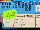 Кольца поршневые RIK  Toyota  2A-U  28070050
