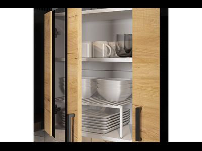 Кухонный гарнитур &quot;Абрау&quot; (1,0м) Белый, Дуб Золотой