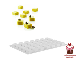 Форма для муссовых десертов Мини квадрат (MSquares), 35 ячеек, силикон