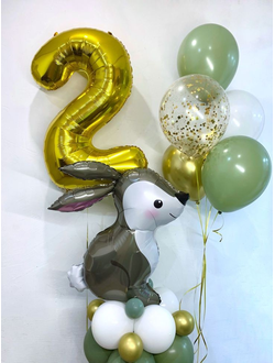 Сет "Мой зайчик" (6 шариков + 1 цифра)