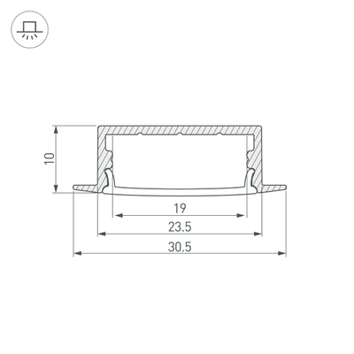 Алюминиевый профиль 4L-3010-V ANOD+OPAL