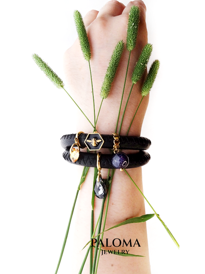 Браслет кожаный МОХНАТЫЙ ШМЕЛЬ Collection