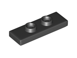 Plate, Modified 1 x 3 with 2 Studs Double Jumper, Black (34103 / 6199908)