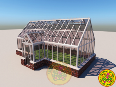 Теплица из стекла Елизваета XL