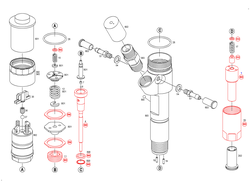 BOSCH F00RJ03585 Ремкомплект инжектора 0445120012/013 /F00RJ02067+0433171681+F00VC99002+F00RJ02168+F00RJ00840/