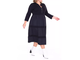 Стильное платье свободного кроя из мягкого комбинированного материала Арт. 9772-6091 (Цвет черный) Размеры 54-64