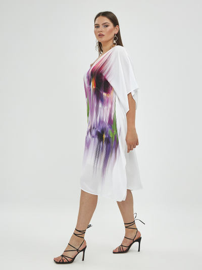 Платье нарядное с принтом "фиалка"