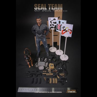 Американский морской котик с собакой - КОЛЛЕКЦИОННАЯ ФИГУРКА 1/6 SEAL TEAM NAVY SPECIAL FORCES (M029) - MINITIMES