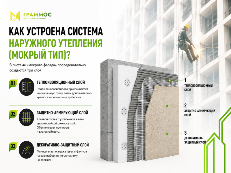 Наружное утепление стен