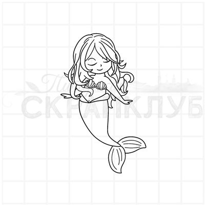 штамп русалка