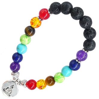 Браслет с подвеской на Просветление (Будда) камень,8мм