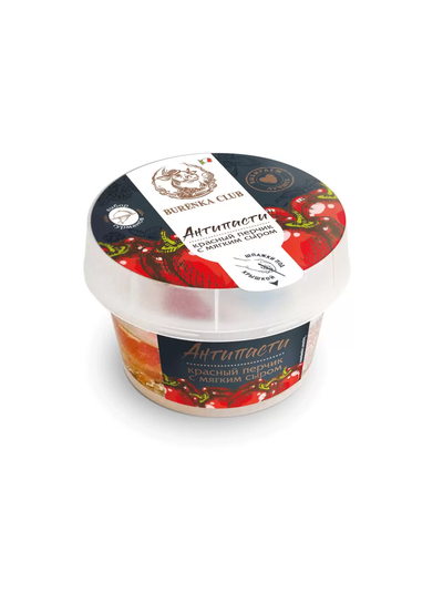 Перчик красный с мягким сыром в масле 150г Burenka Club