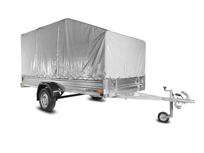 Прицеп «Спутник Expert» (3200х1440х330) оцинкованная рама, тент + дуги (НОВИНКА)