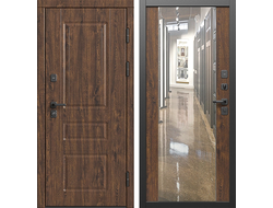 Дверь стальная Орегон дуб зеркало дуб