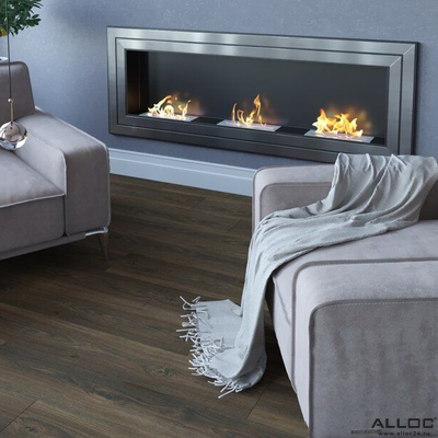 Декор ламината Alloc Original Дуб Белый Палуба Масло 05532 в интерьере гостиной