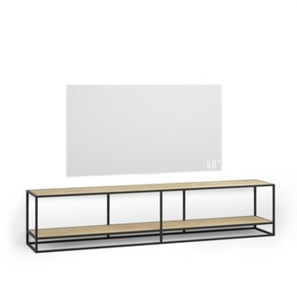 Тумба TV stand 200 lite 2 black светлый дуб