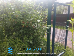 Распашные ворота из сварной сетки цинк+полимер недорого
