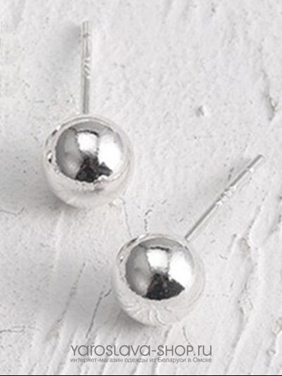 АЛ-210.  Серьги пусеты шарики.
