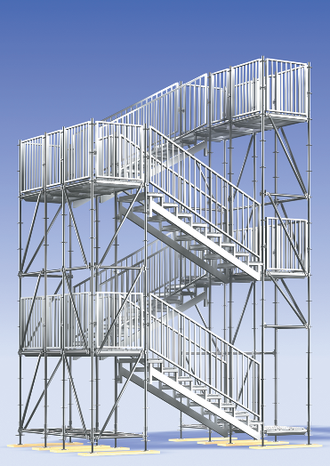 Временные сооружения. Лестничные марши. Лестничные башни
