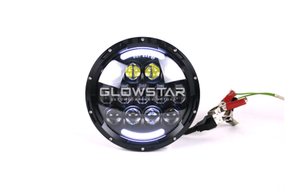 Светодиодная фарa 7 дюймов,110 Ватт, дальний/ближний, 6000K, 9-16 Вольт, на Ниву, УАЗ, Jeep Wrangler (Основной вариант), 1шт