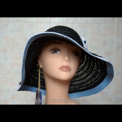 Черная шляпа с широкими полями италия vizio фото