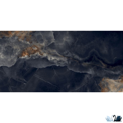 Керамогранит Ocean Ceramic Interstellar black 80 х 160 см полированный черный