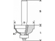 Профильная фреза F Bosch 8 ( D-28,5; L-13,5; R1-6,3 )