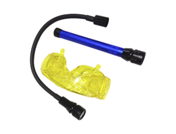 UV-ЛАМПА RK1267 питание 3 батарейки АА, очки,насадка с белым светом 5 LED