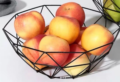 Корзина для фруктов сетка лофт черная d 26