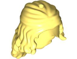 Mini Doll, Hair Friends Long Wavy, Partially Tied Back, Hole on Top, Hole on Back, Bright Light Yellow (92258 / 4612359 / 6096110)