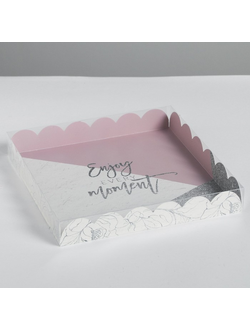 Коробка для печенья «Enjoy every moment», 21 × 21 × 3 см
