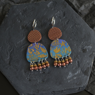 серьги "Лето. Море. тип 4"