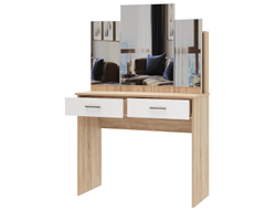 "БЕАТРИС"  Туалетный столик Дуб сонома / Белый глянец