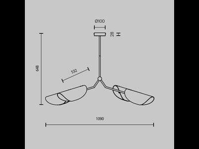 Подвесной светильник Organic, MOD225PL-04B