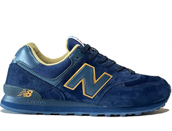 New Balance 574 Темно-синие замшевые