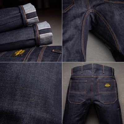 Джинсы =Brave Star= Die Hard Double Knee 14oz Hardline Japan Selvage Denim Jean