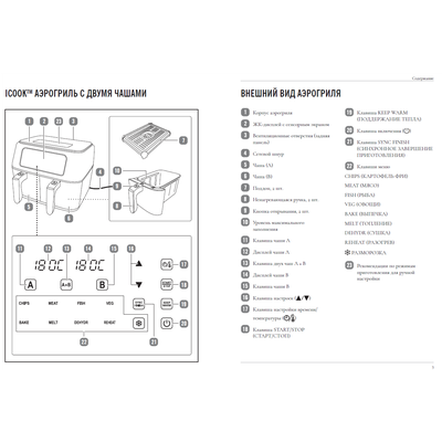 iCook Аэрогриль с двумя чашами