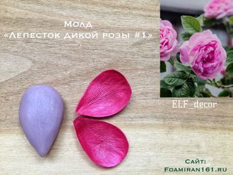 Молд "Лепесток дикой розы #1" (ELF_decor)