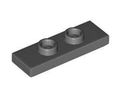 Plate, Modified 1 x 3 with 2 Studs Double Jumper, Dark Bluish Gray (34103 / 6343852)