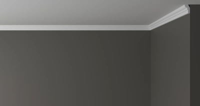 Потолочный плинтус DECOR-DIZAYN DD34, из дюрополимера, под покраску, ударопрочный