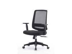 Кресло офисное Лондон офис LB черная ткань/черная сетка