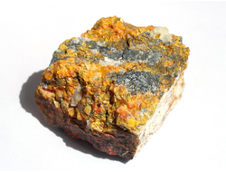 Аурипигмент, Реальгар, коллекционный образец (60*55*47 мм, 275 г) №6417