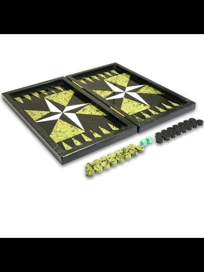 Нарды из камня змеевик